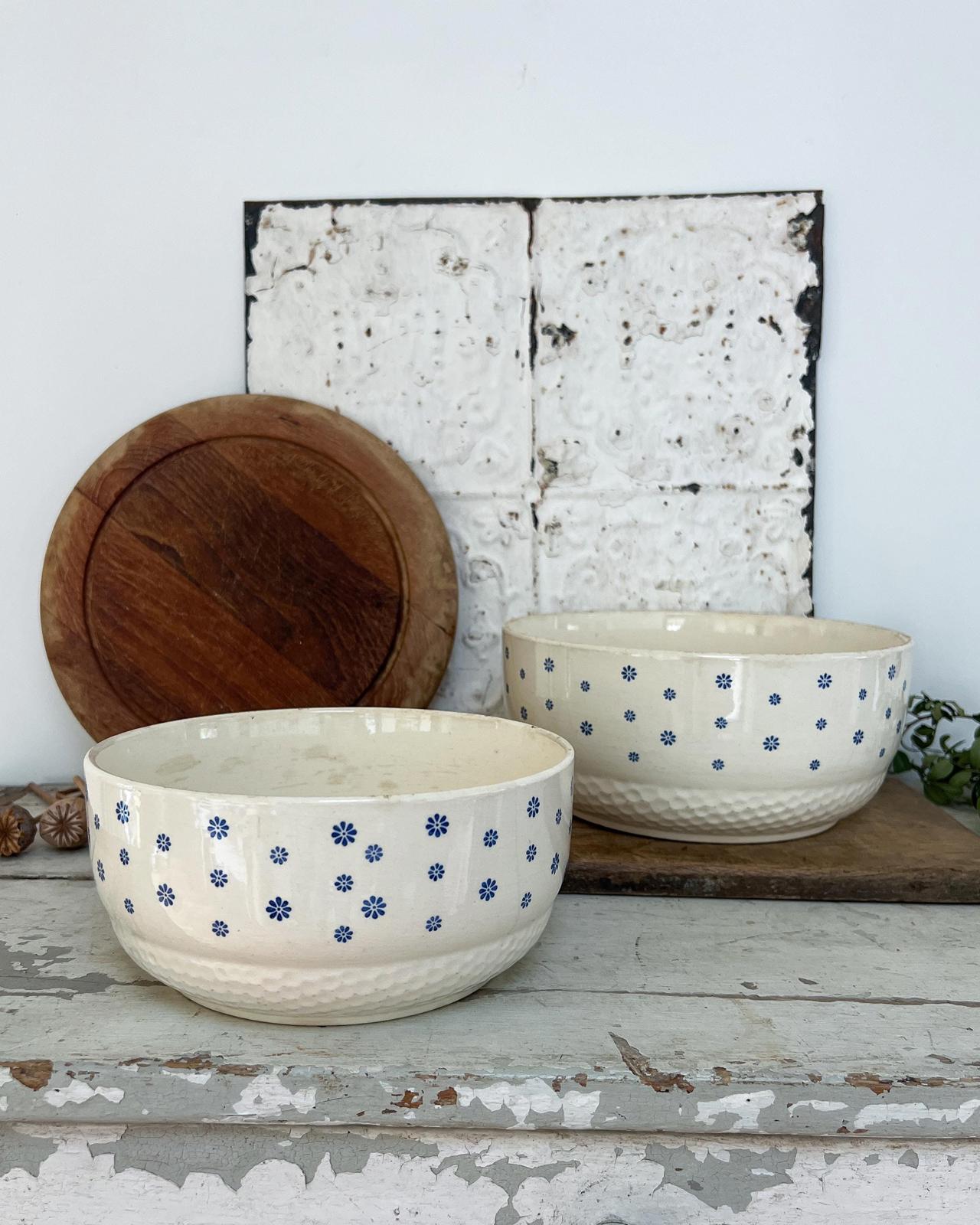 Pair of Vintage French Ceramic Bowls