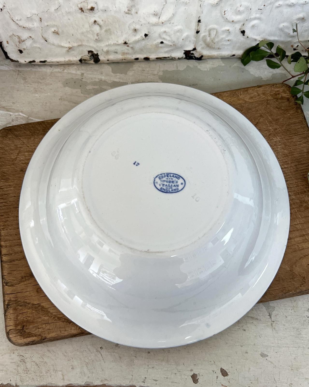 Vintage Copeland Spode’s Italian Blue & White Large Serving Bowl 24cm