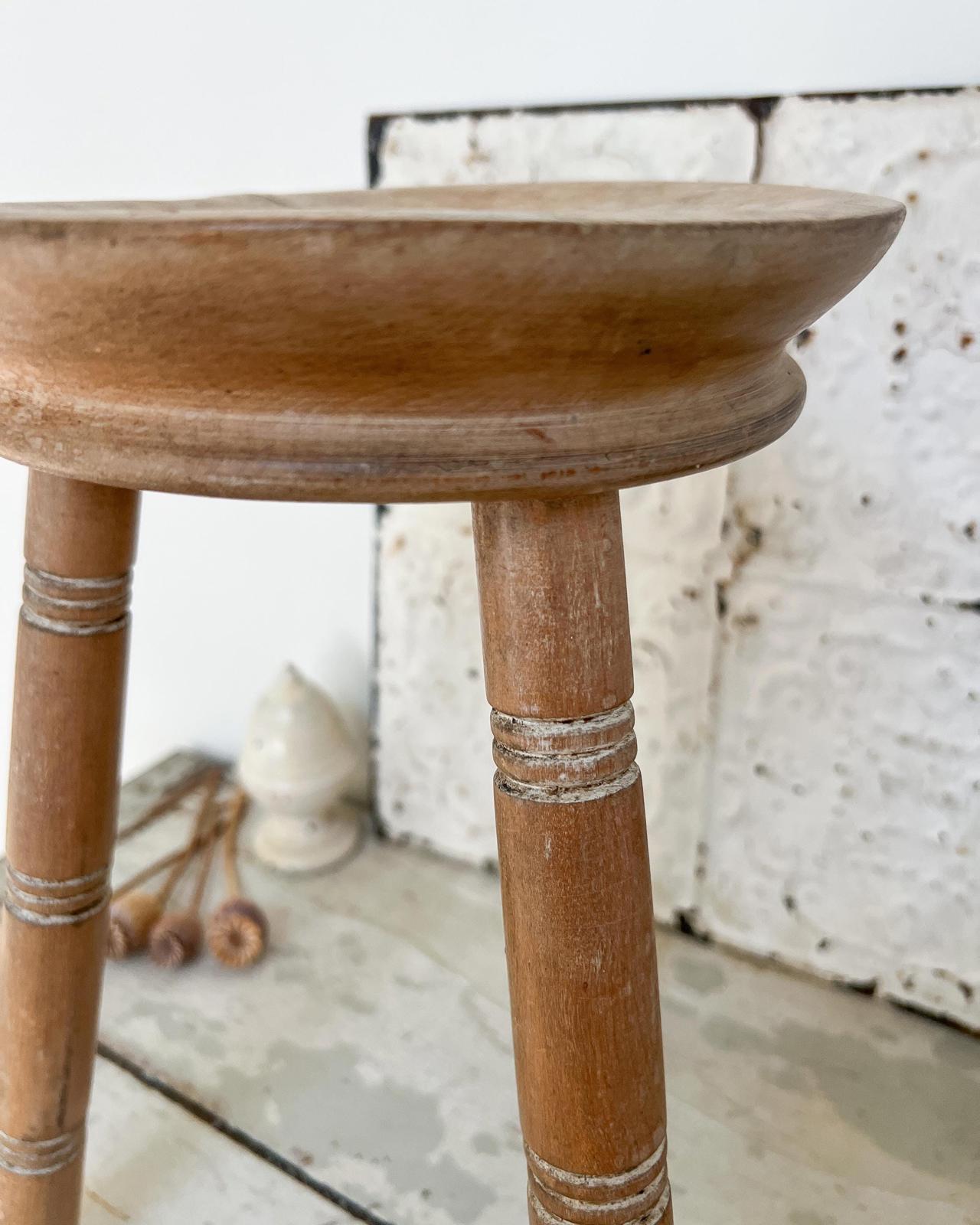 Antique Wooden Milking Stool