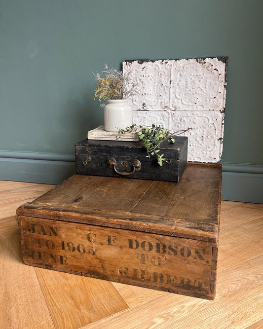 Antique Wooden 1905 Shipping Crate