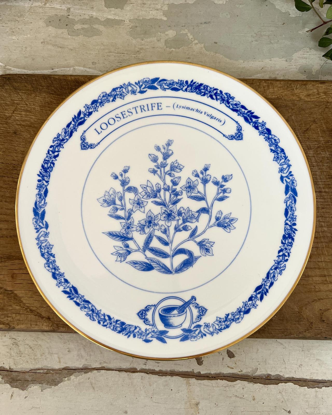 Botanical Commemorative Goss England Bone China Plate, Rare and Collectable