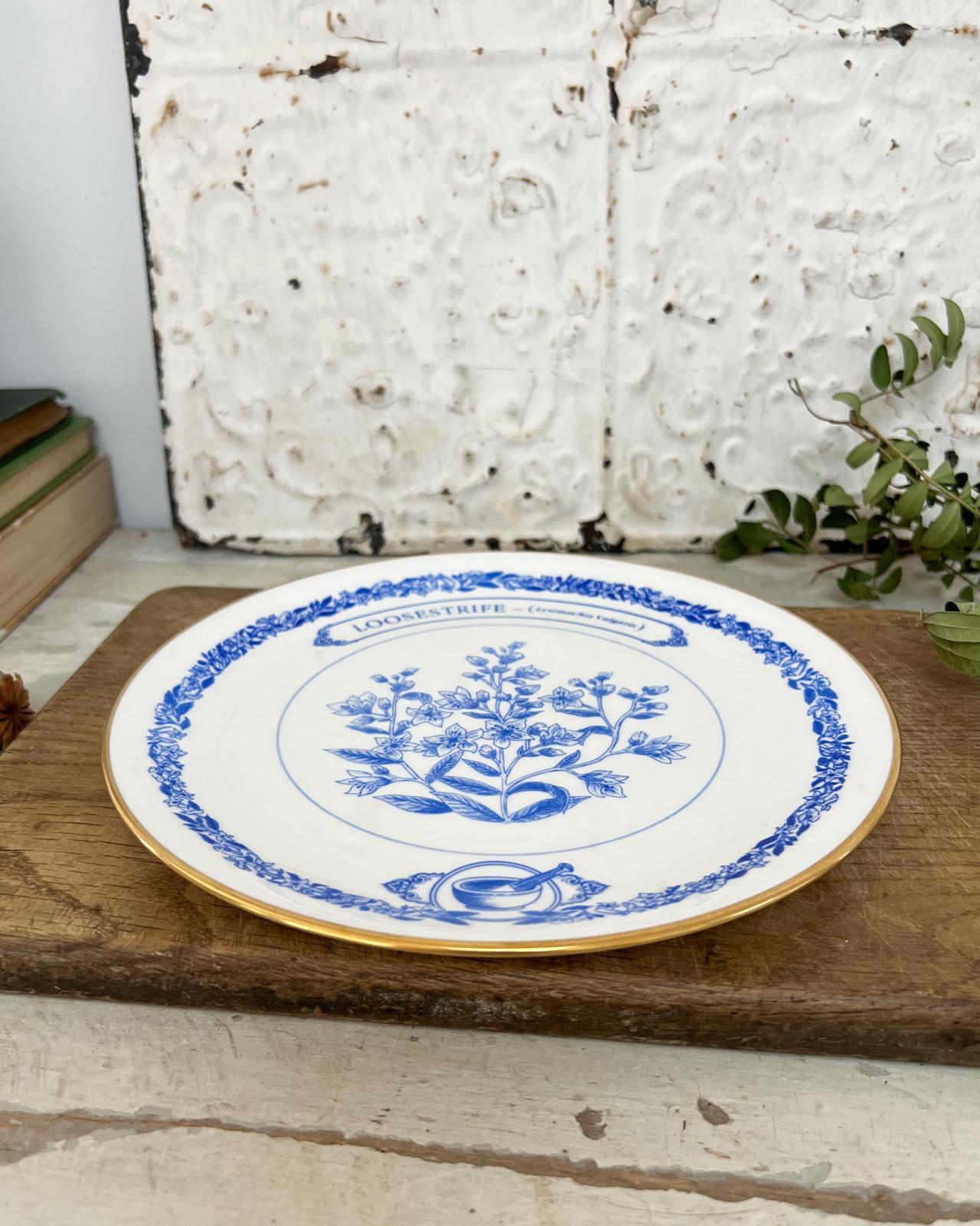 Botanical Commemorative Goss England Bone China Plate, Rare and Collectable