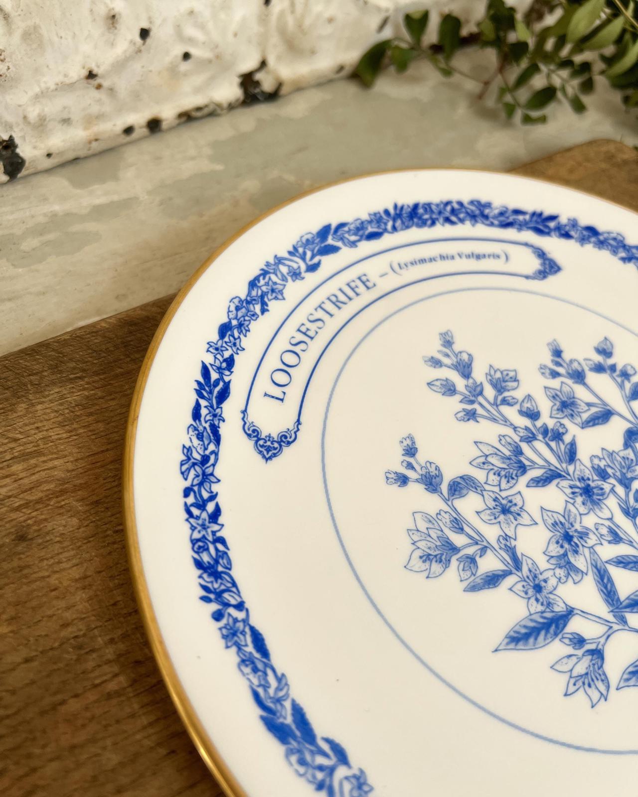 Botanical Commemorative Goss England Bone China Plate, Rare and Collectable