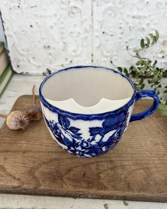 Antique Victorian Ironstone Staffordshire Moustache Cup, Rare and Collectable