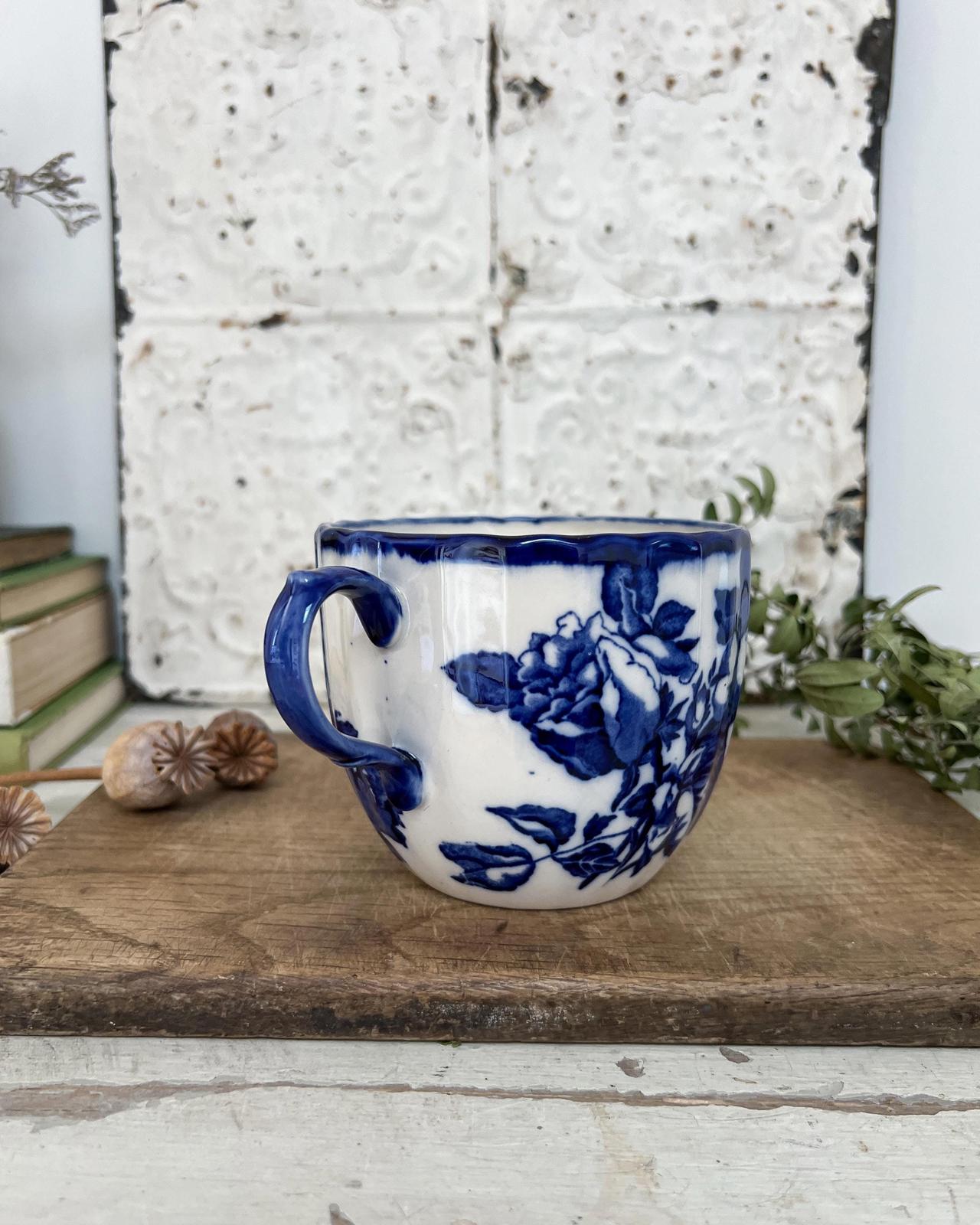 Antique Victorian Ironstone Staffordshire Moustache Cup, Rare and Collectable
