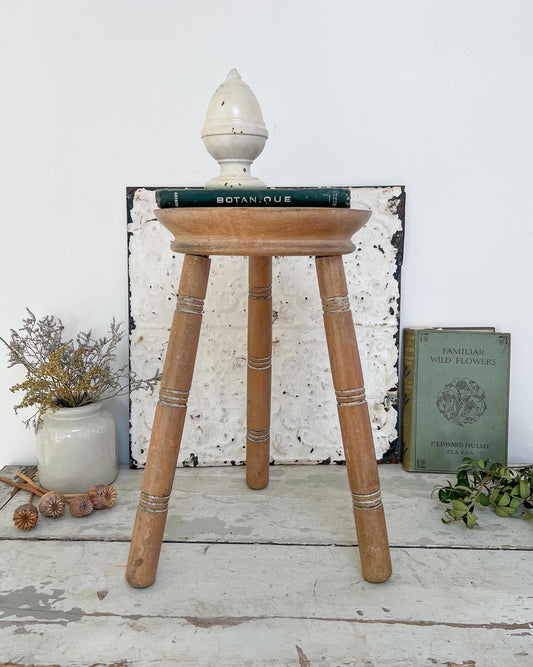 Antique Wooden Milking Stool