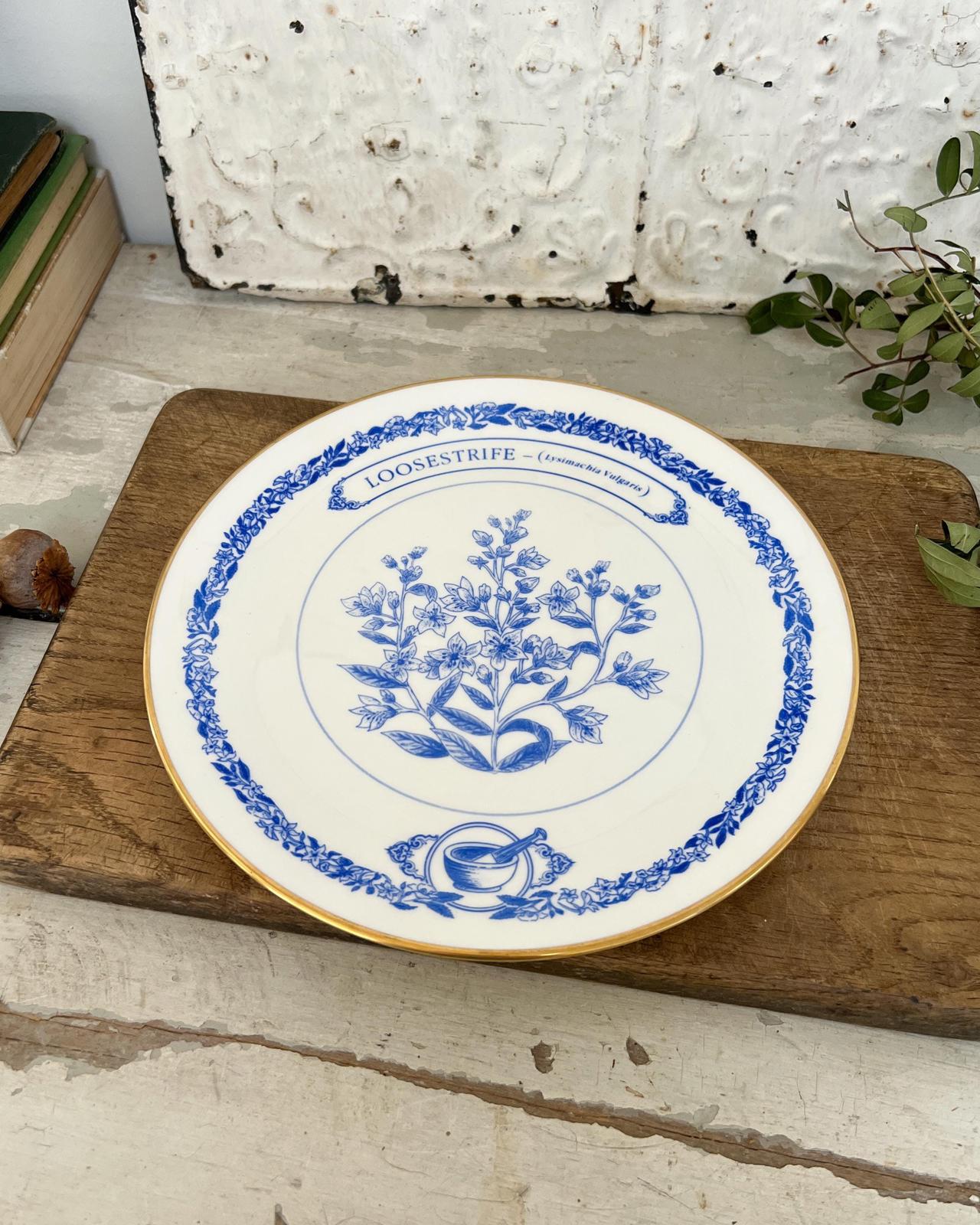 Botanical Commemorative Goss England Bone China Plate, Rare and Collectable