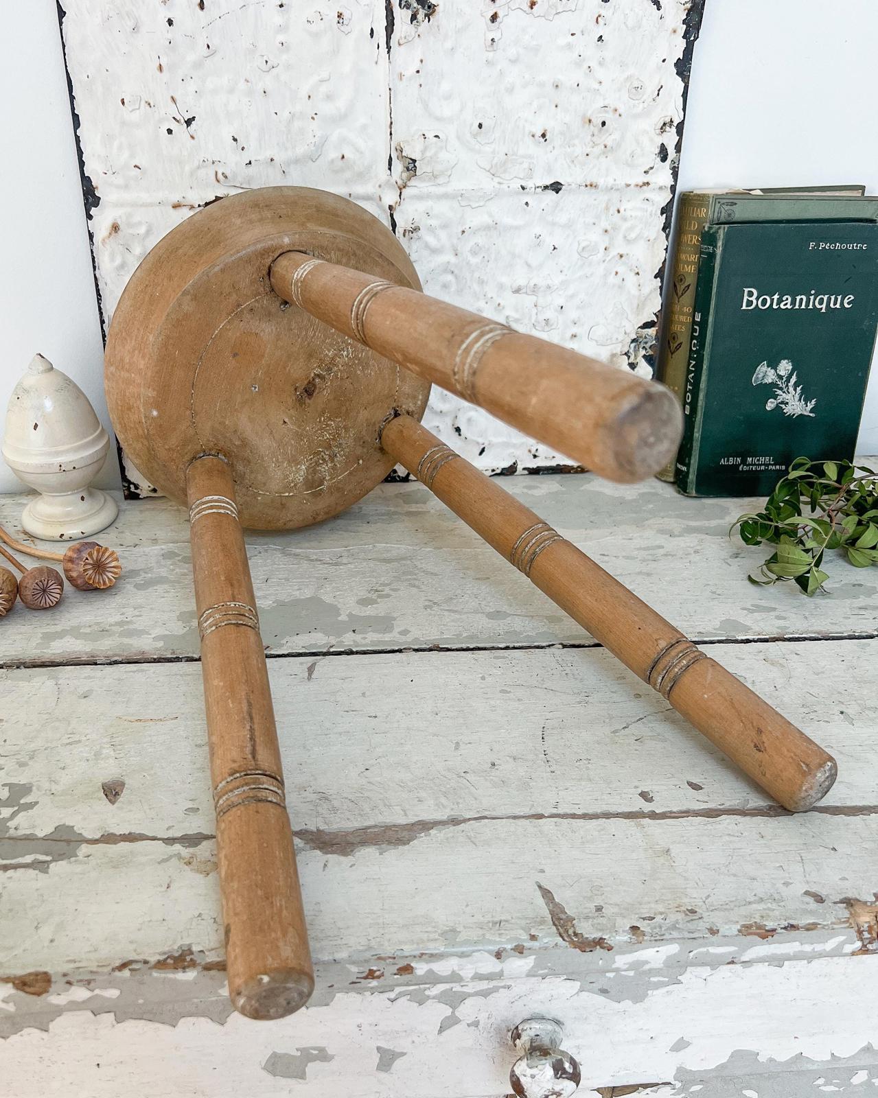 Antique Wooden Milking Stool