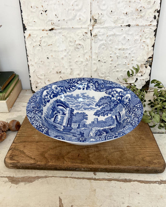 Vintage Copeland Spode’s Italian Blue & White Large Serving Bowl 24cm