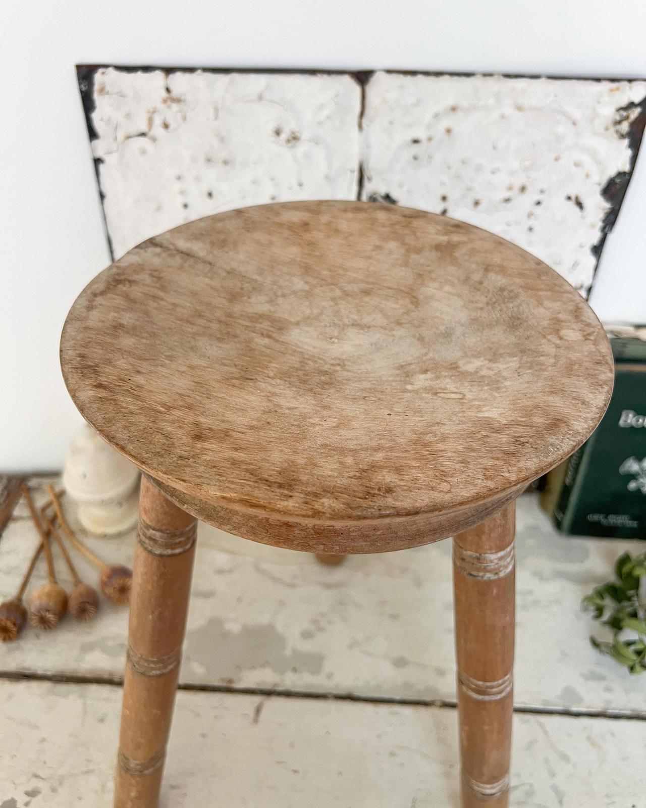 Antique Wooden Milking Stool