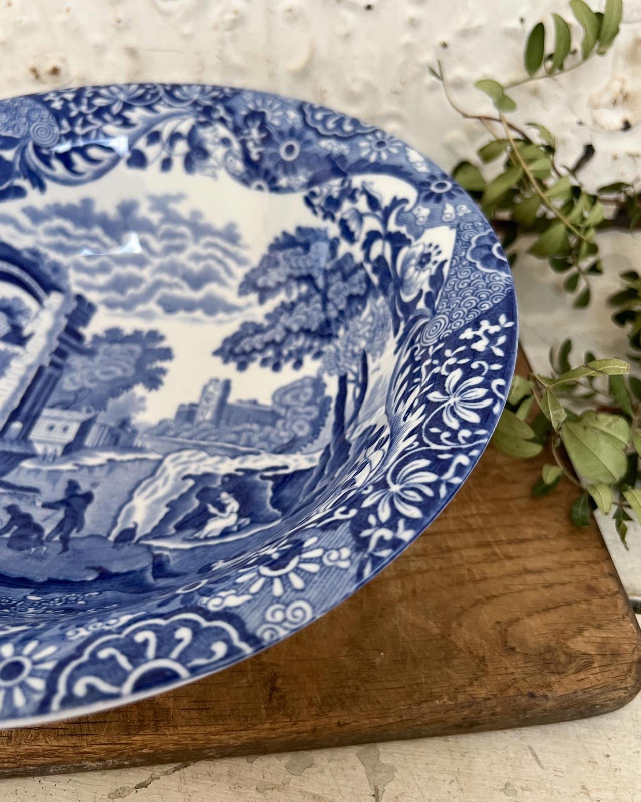 Vintage Copeland Spode’s Italian Blue & White Large Serving Bowl 24cm