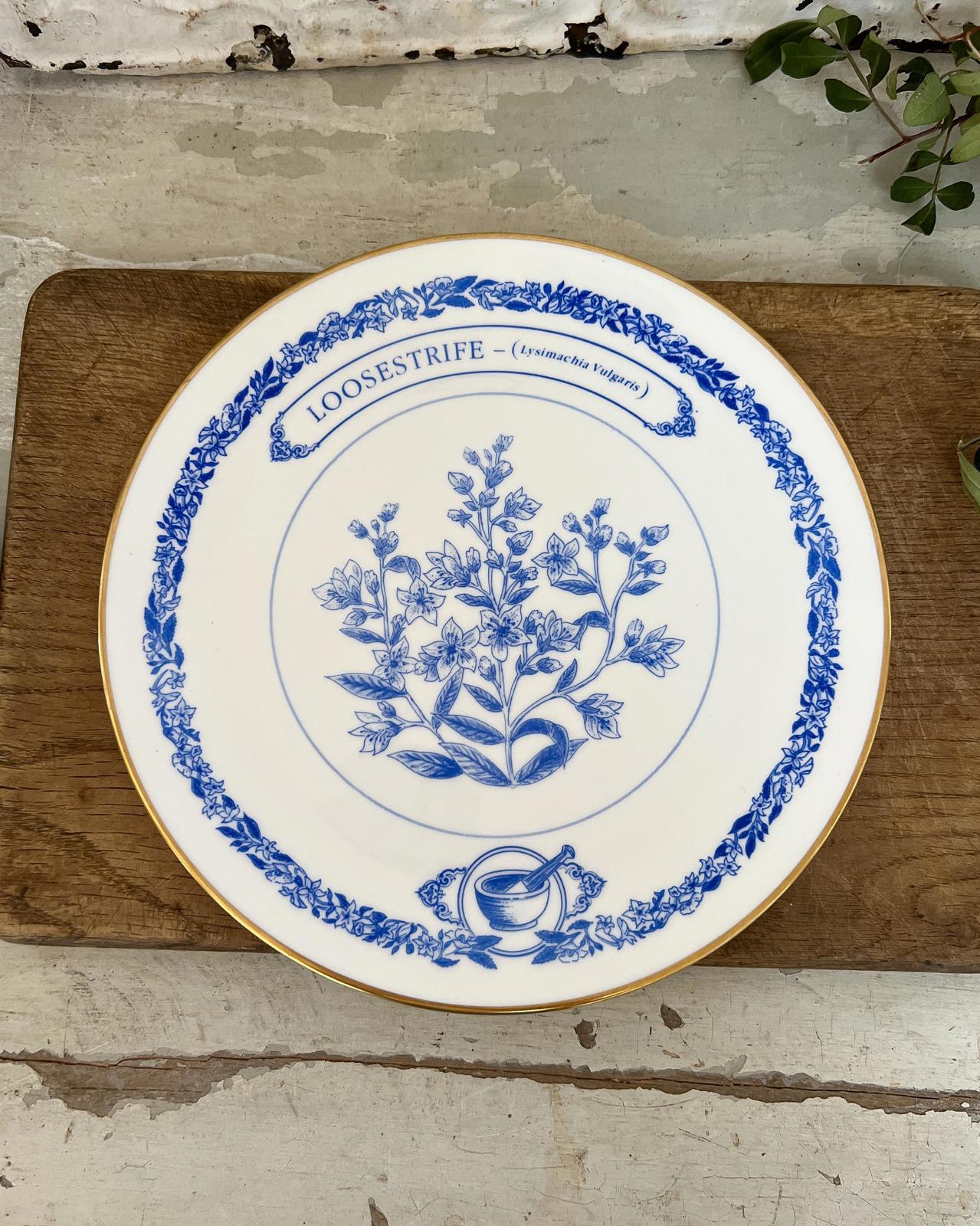 Botanical Commemorative Goss England Bone China Plate, Rare and Collectable
