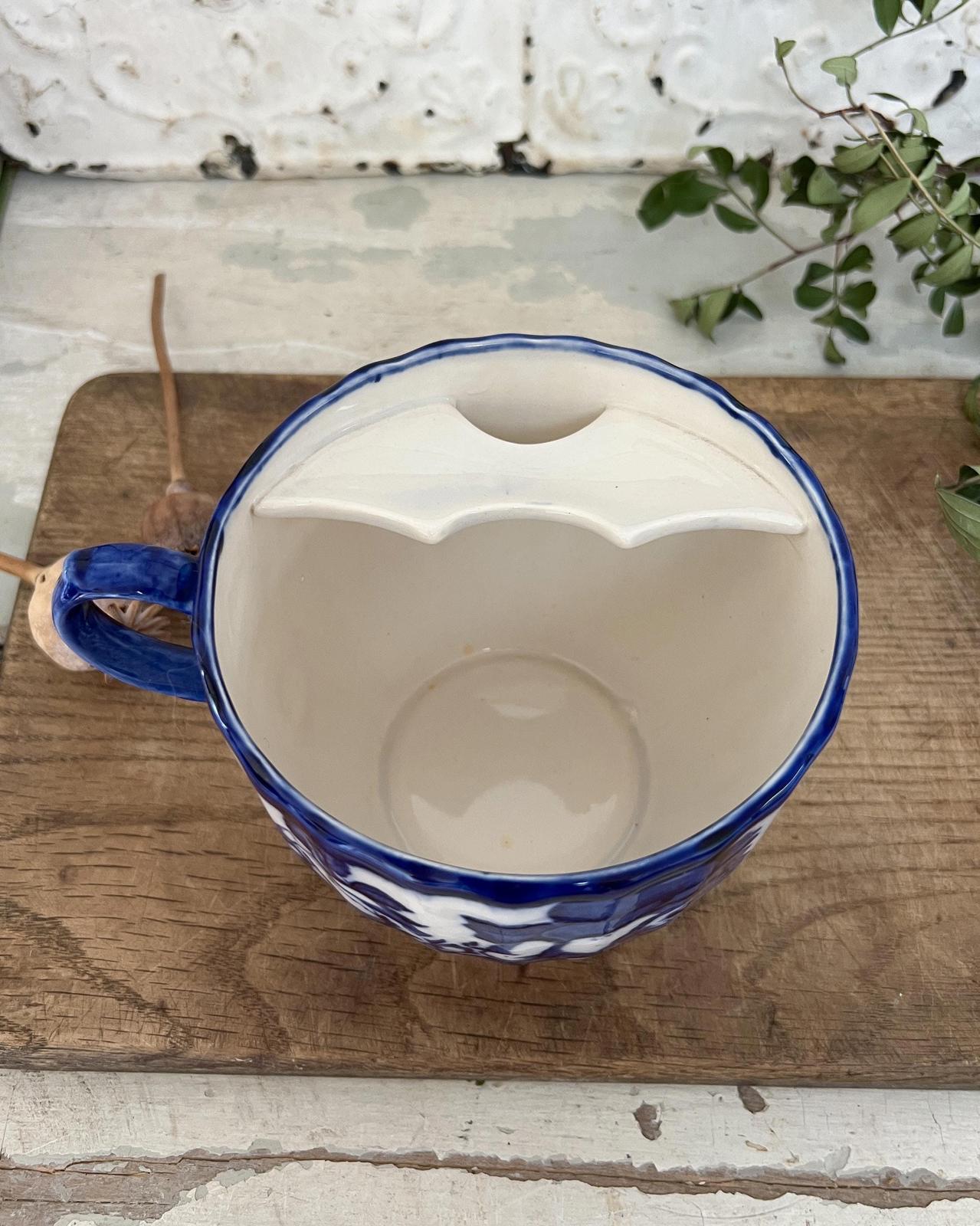 Antique Victorian Ironstone Staffordshire Moustache Cup, Rare and Collectable