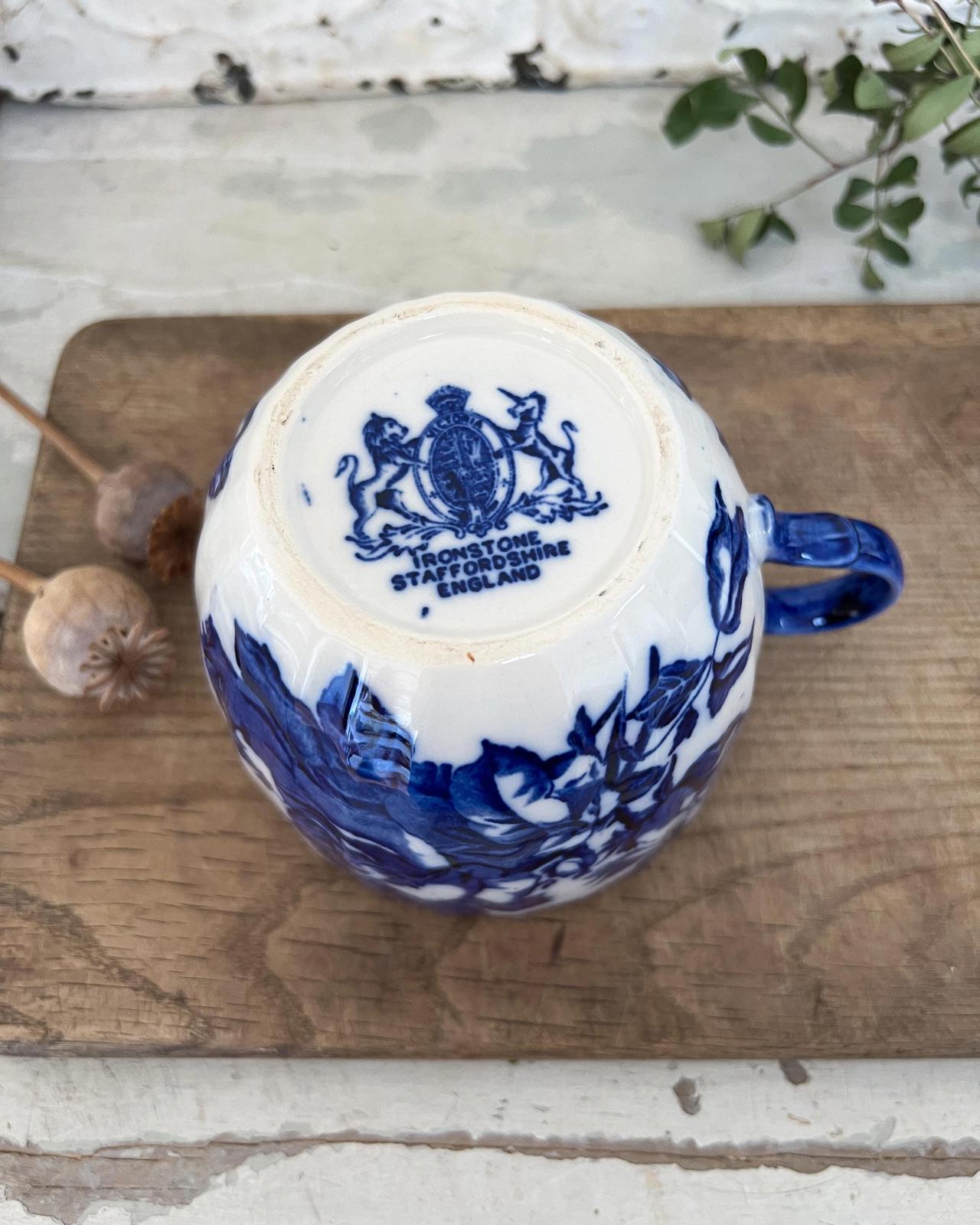 Antique Victorian Ironstone Staffordshire Moustache Cup, Rare and Collectable