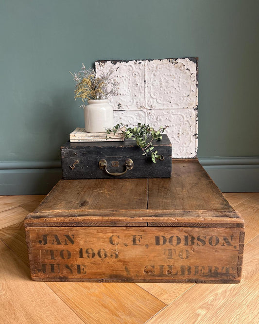 Antique Wooden 1905 Shipping Crate