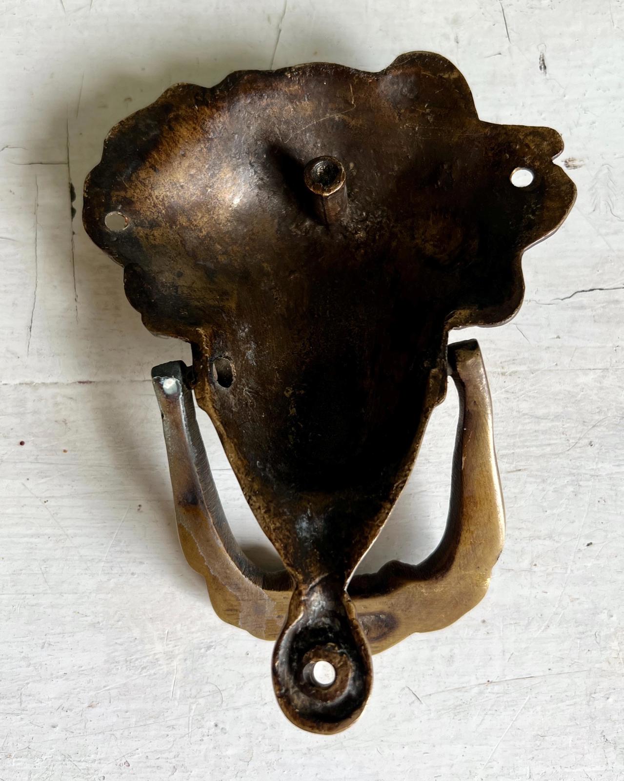 Antique Victorian Grecian Goddess Brass Door Knocker