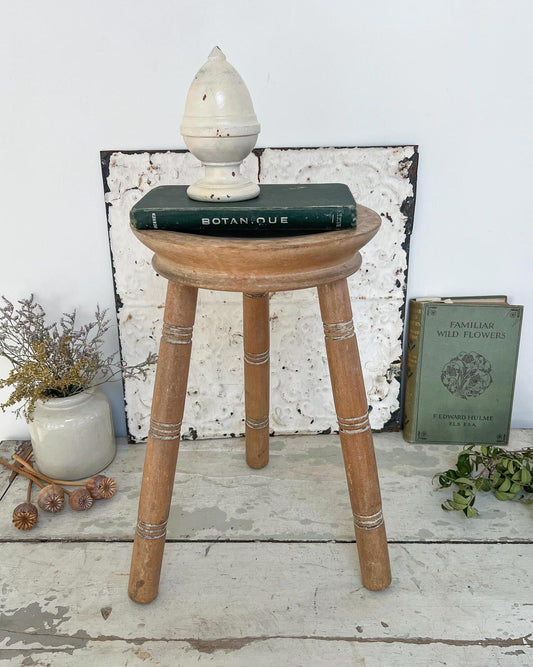Antique Wooden Milking Stool